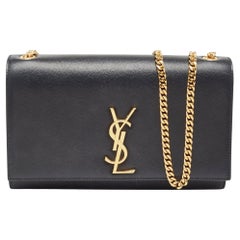 Saint Laurent Black Leather Medium Kate Shoulder Bag