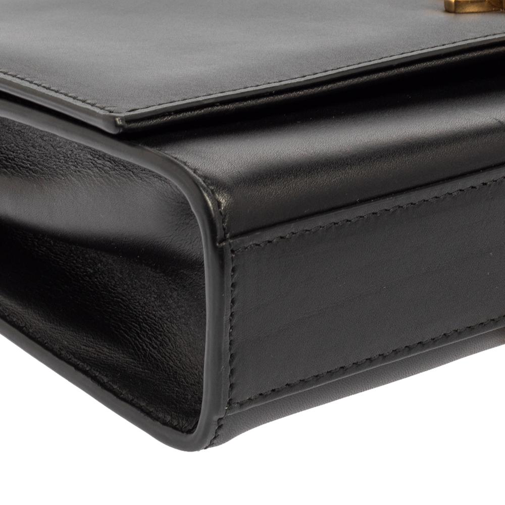 Saint Laurent Schwarzes Leder Medium Kate Tassel Umhängetasche 6