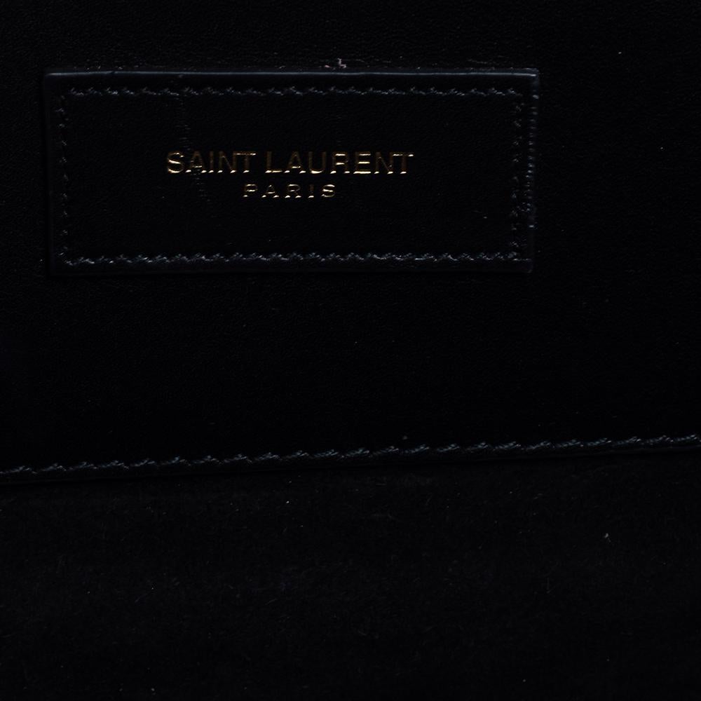 Saint Laurent Schwarzes Leder Medium Kate Tassel Umhängetasche 4