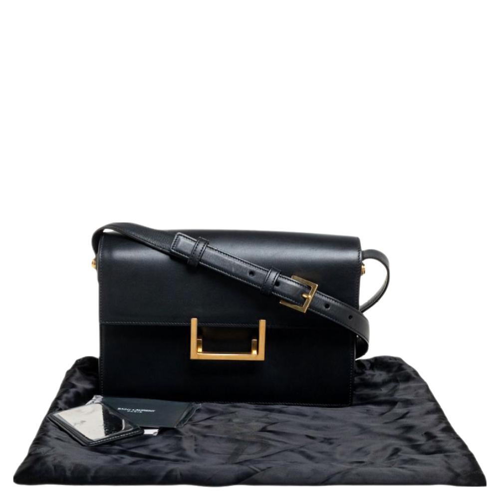 Saint Laurent Black Leather Medium Lulu Shoulder Bag 9