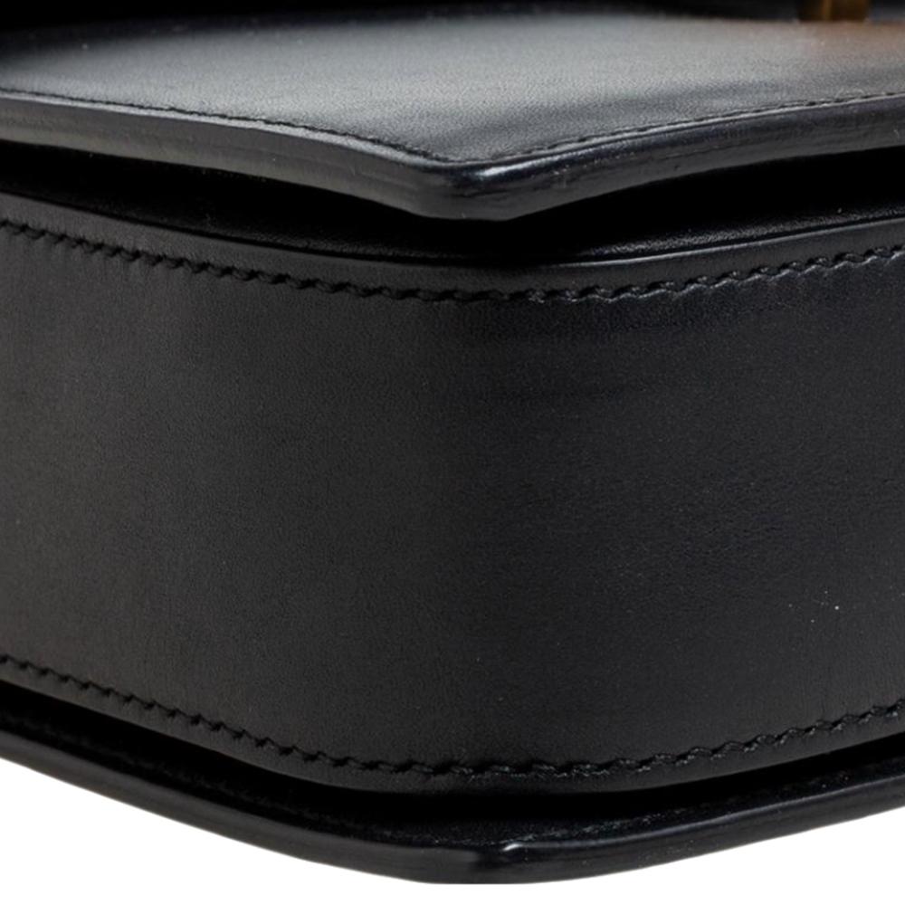 Saint Laurent Black Leather Medium Lulu Shoulder Bag 1