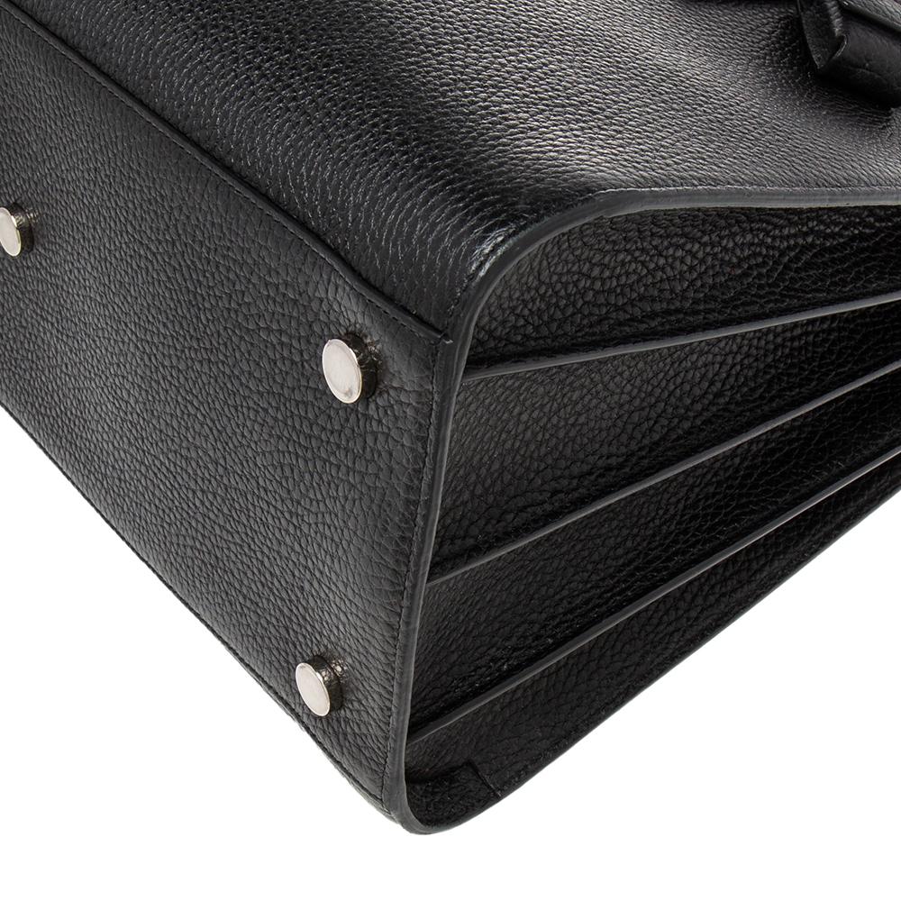 Saint Laurent Black Leather Medium Sac De Jour Tote In Good Condition In Dubai, Al Qouz 2