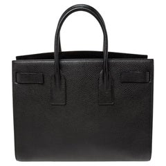 Saint Laurent Black Leather Medium Sac De Jour Tote