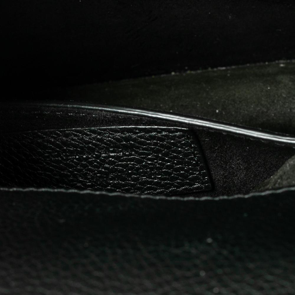 Saint Laurent Black Leather Medium Sunset Shoulder Bag In Good Condition In Dubai, Al Qouz 2