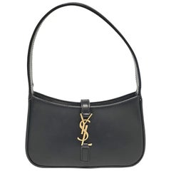 Saint Laurent Black Leather Mini LE 5 &Agrave; 7 Pochette Bag