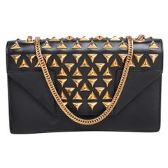 Saint Laurent Black Leather Mini Studded Betty Clous Shoulder Bag