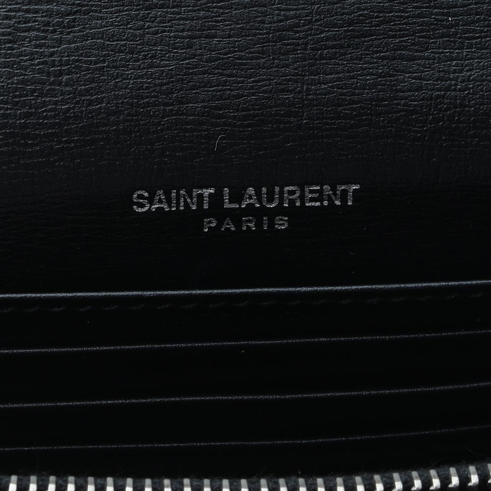 Saint Laurent Black Leather Mini Sunset Chain Bag 3