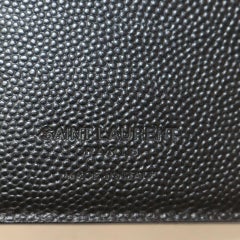 Saint Laurent Black Leather Money Clip Wallet 862904