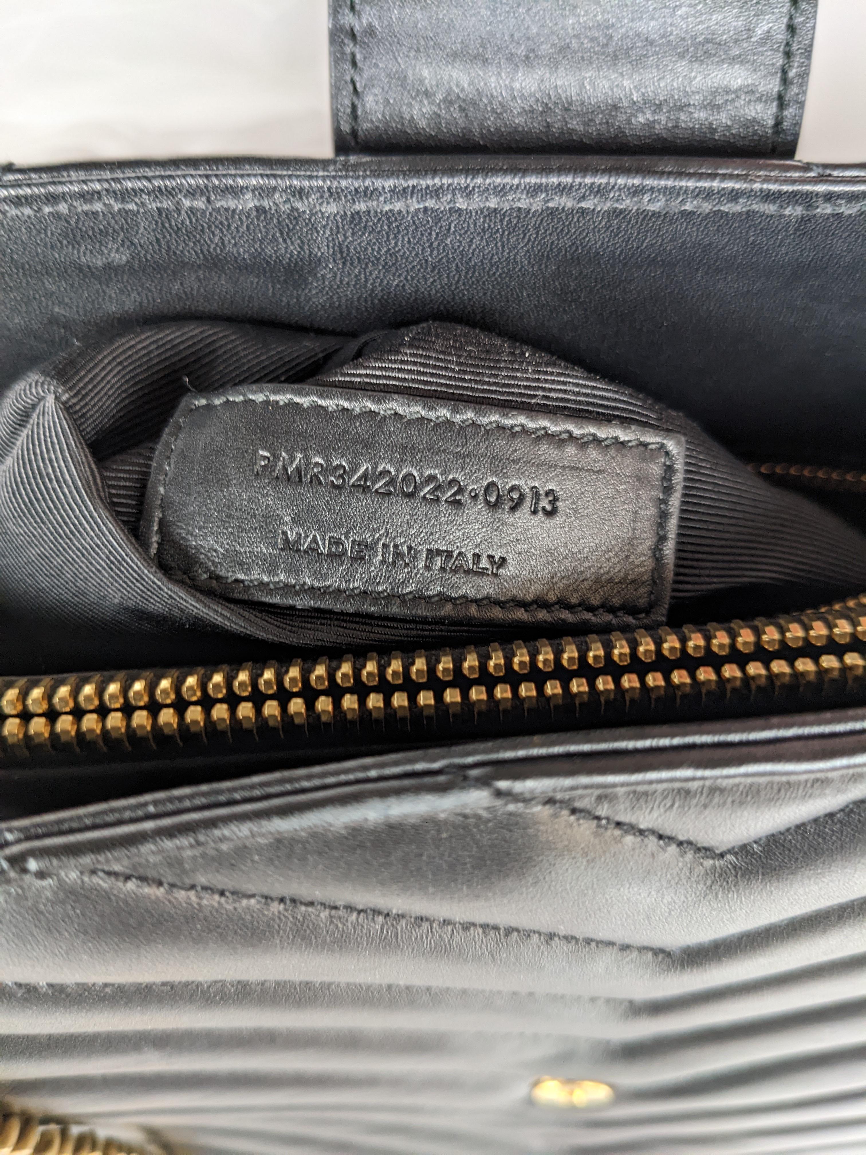 Condition: This authentic Saint Laurent tote is in great pre-loved condition. There are scratches throughout strap hardware and light wrinkling and scratches to exterior leather.

Est. Retail: $2550

No accessories included (dust bag, box,