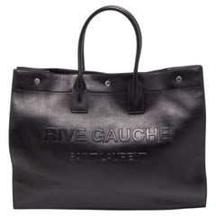 Saint Laurent Black Leather Neo Rive Gauche Tote