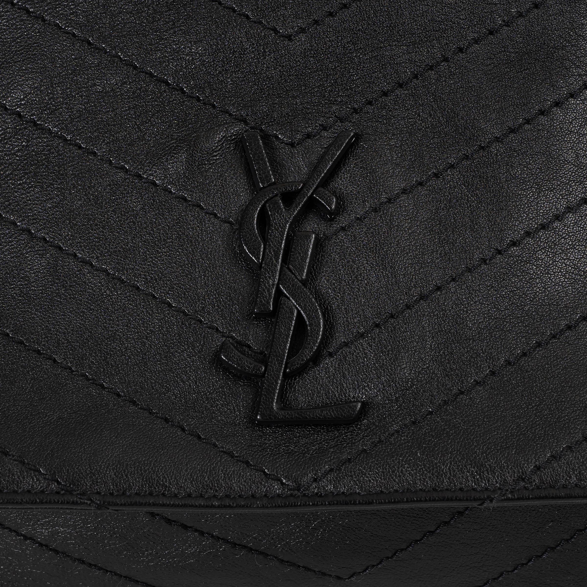 Women's SAINT LAURENT black leather NOLITA MEDIUM MONOGRAM Shoulder Bag For Sale