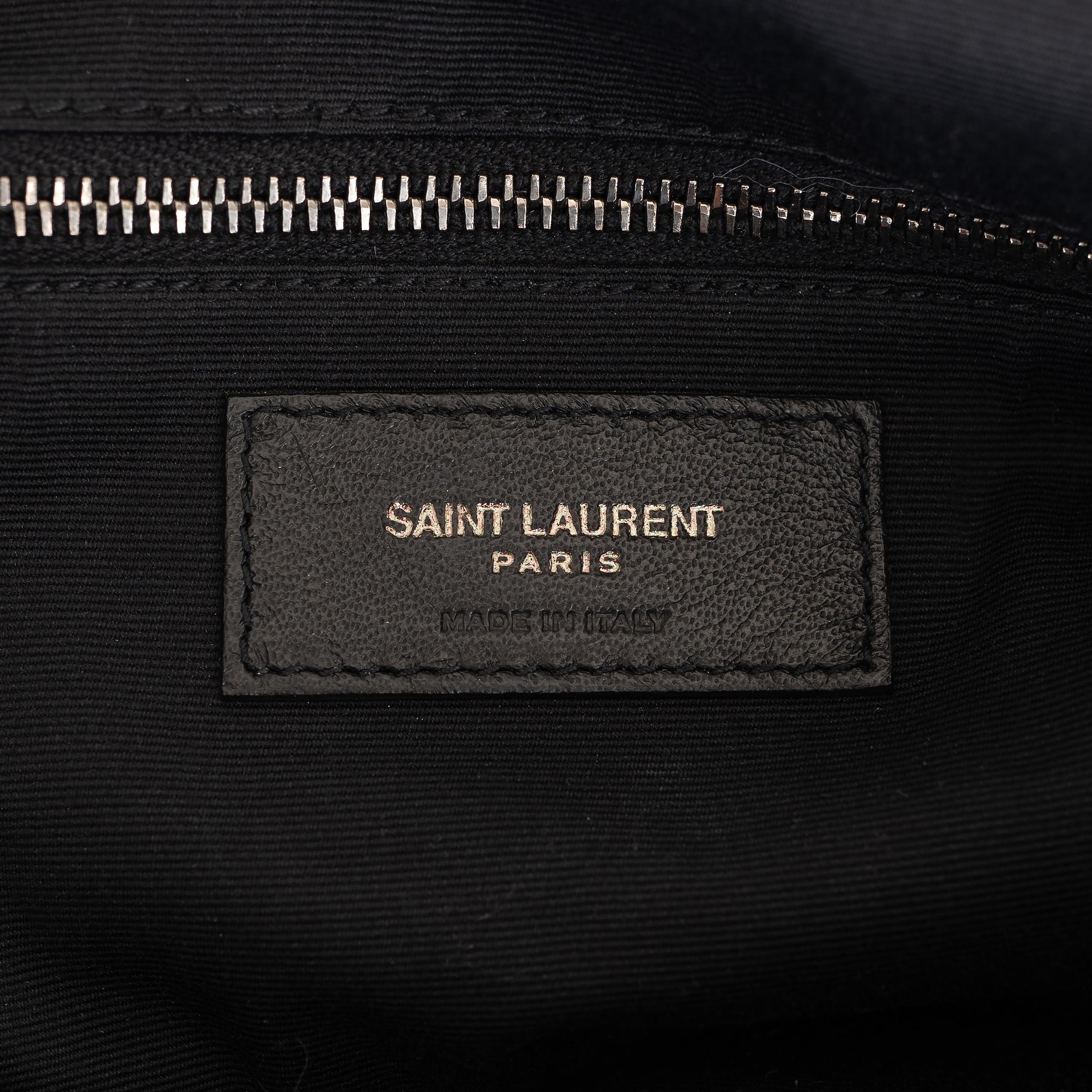 SAINT LAURENT black leather NOLITA MEDIUM MONOGRAM Shoulder Bag For Sale 2