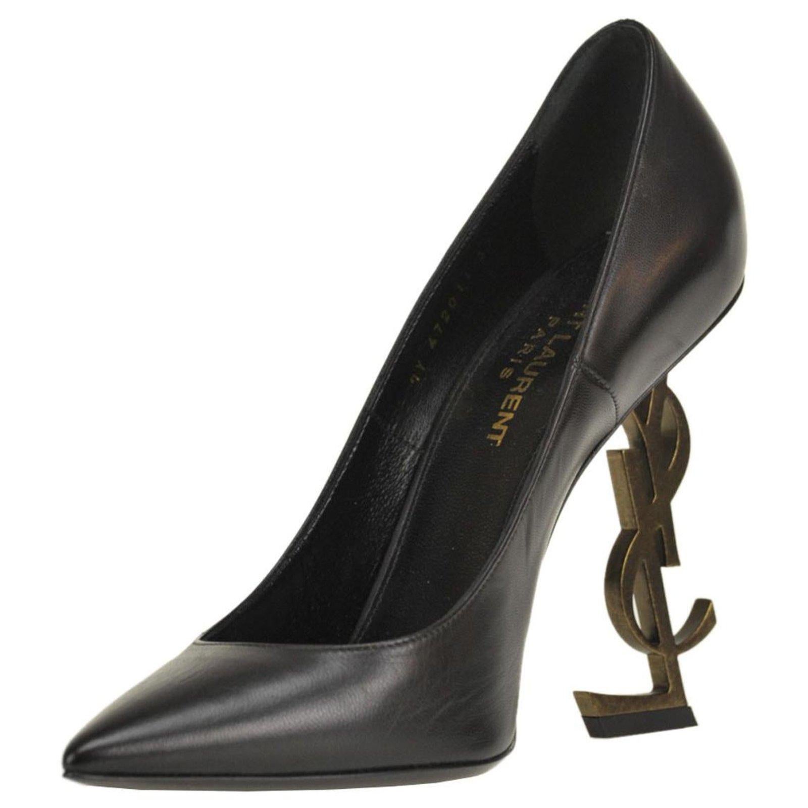 ysl leather pumps