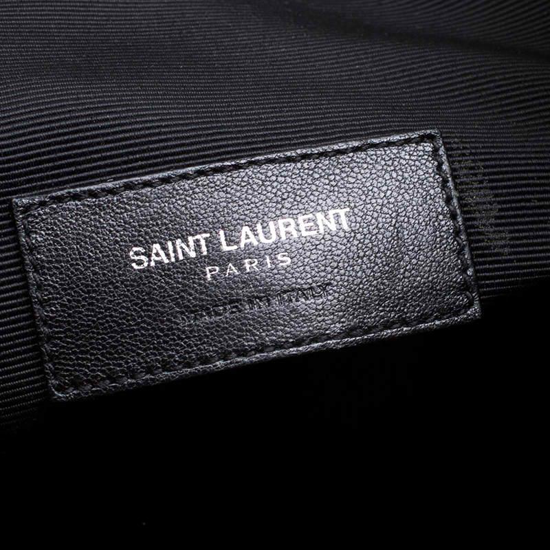 Saint Laurent Black Leather Rider Bucket Bag 2