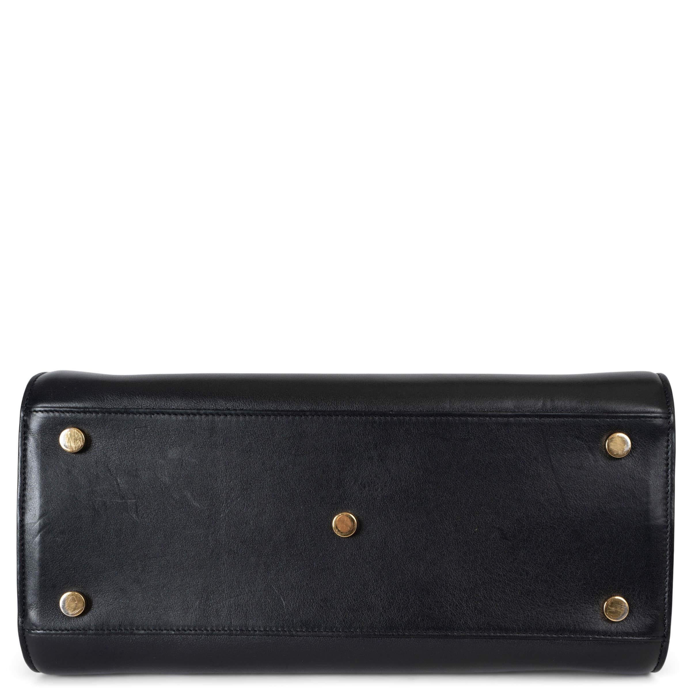 SAINT LAURENT black leather SAC DE JOUR SMALL Tote Bag In Fair Condition For Sale In Zürich, CH
