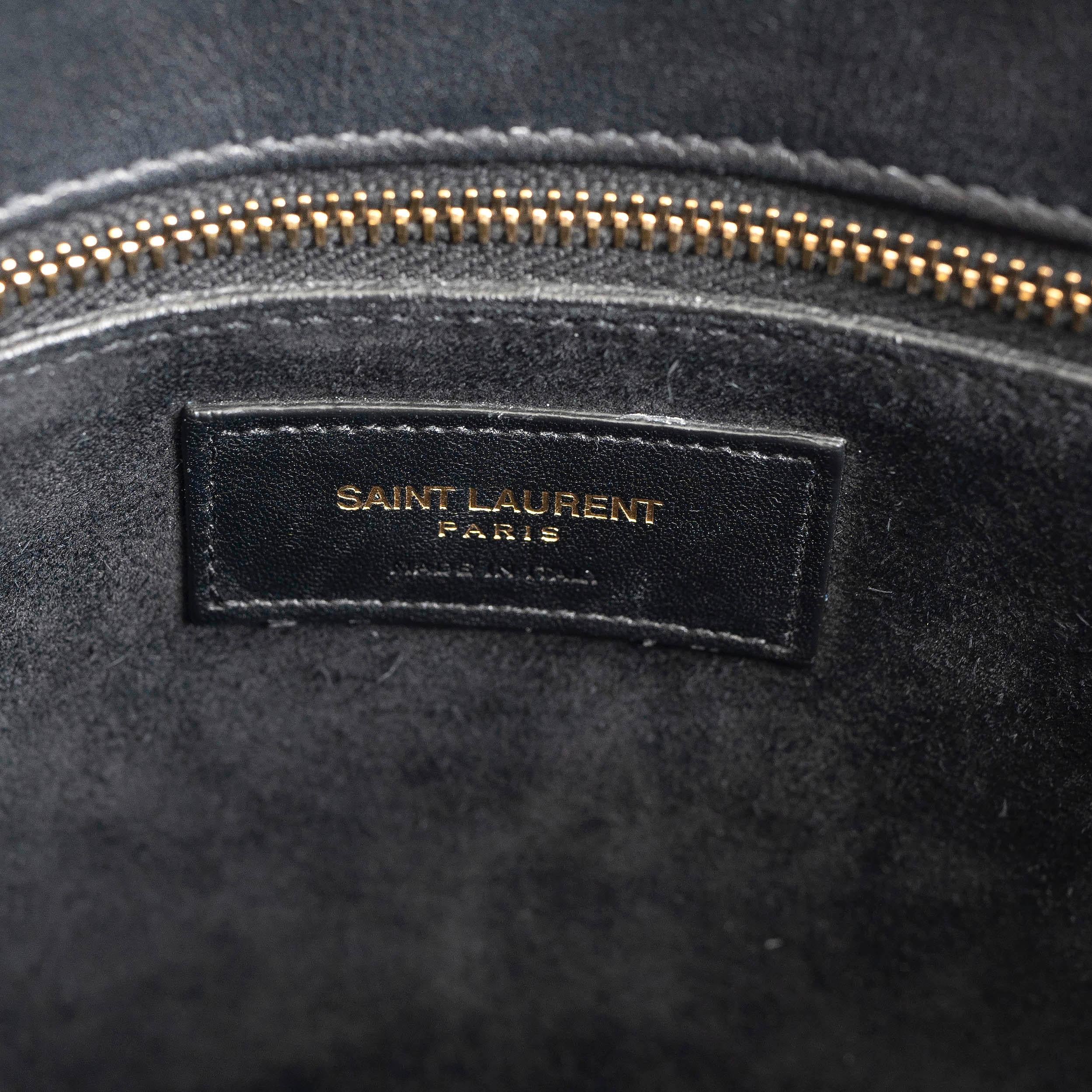 SAINT LAURENT black leather SAC DE JOUR SMALL Tote Bag For Sale 2