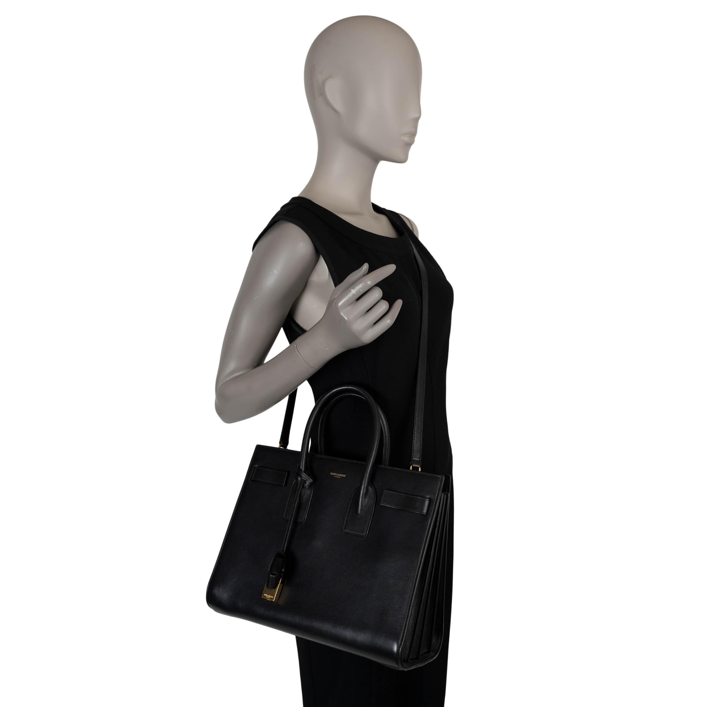 SAINT LAURENT black leather SAC DE JOUR SMALL Tote Bag For Sale 3