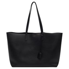 Saint Laurent Black Leather Shopping Tote Medium (Very Good)