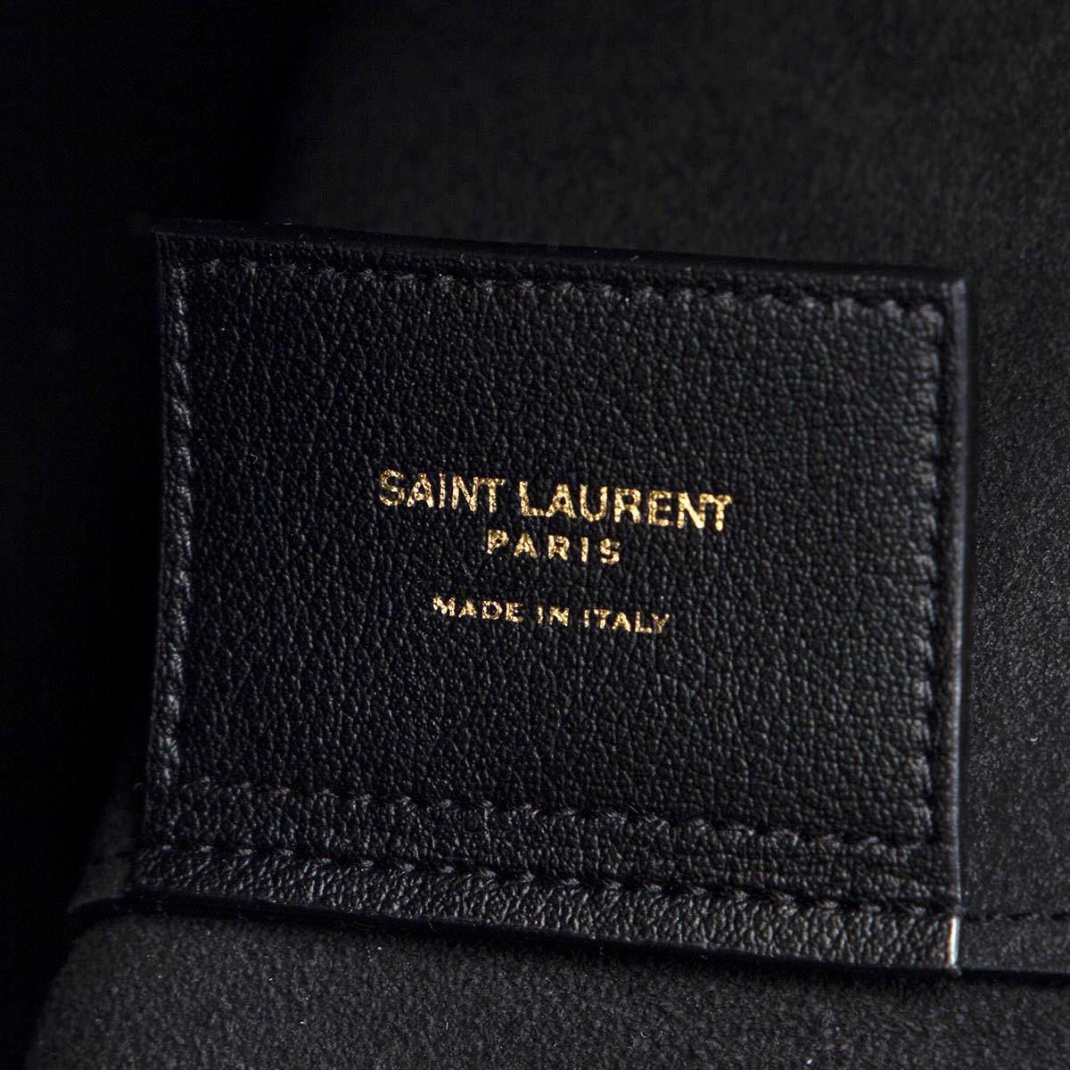 SAINT LAURENT black leather SHOPPING TOY Tote Bag 1