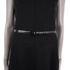 SAINT LAURENT black leather SKINNY WAIST Belt 80