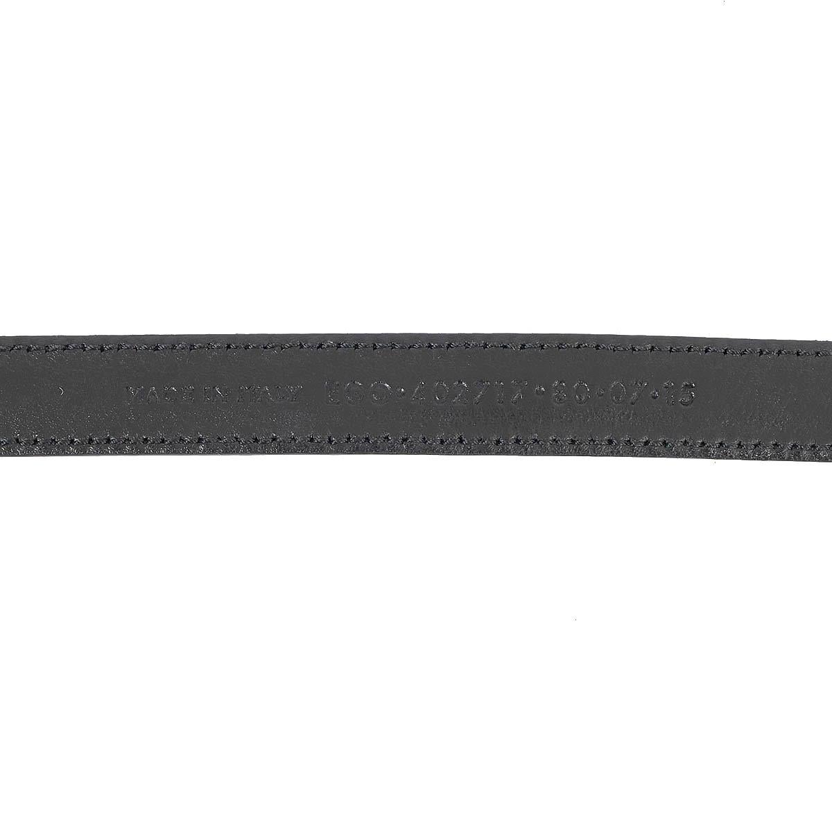 SAINT LAURENT black leather SKINNY WAIST Belt 80 For Sale 2