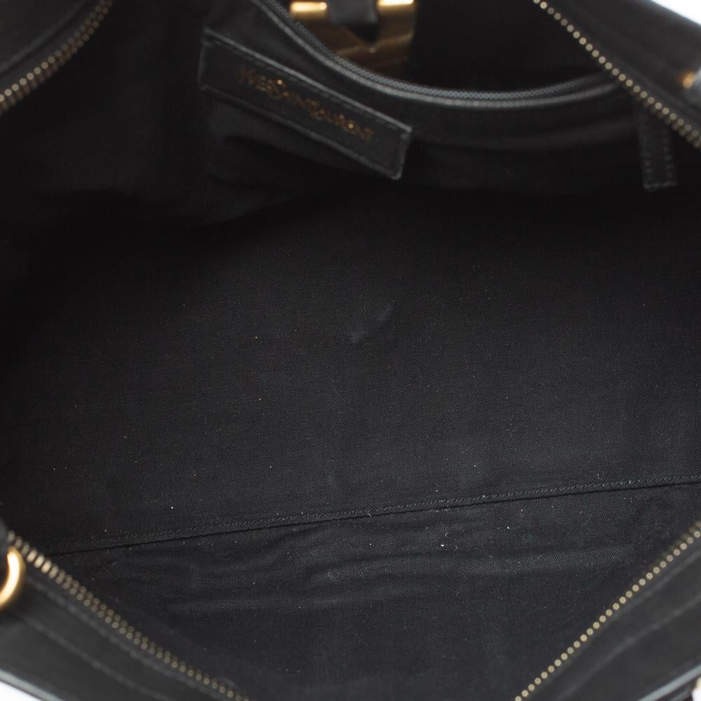 Saint Laurent Black Leather Small Cabas Chyc Tote 8