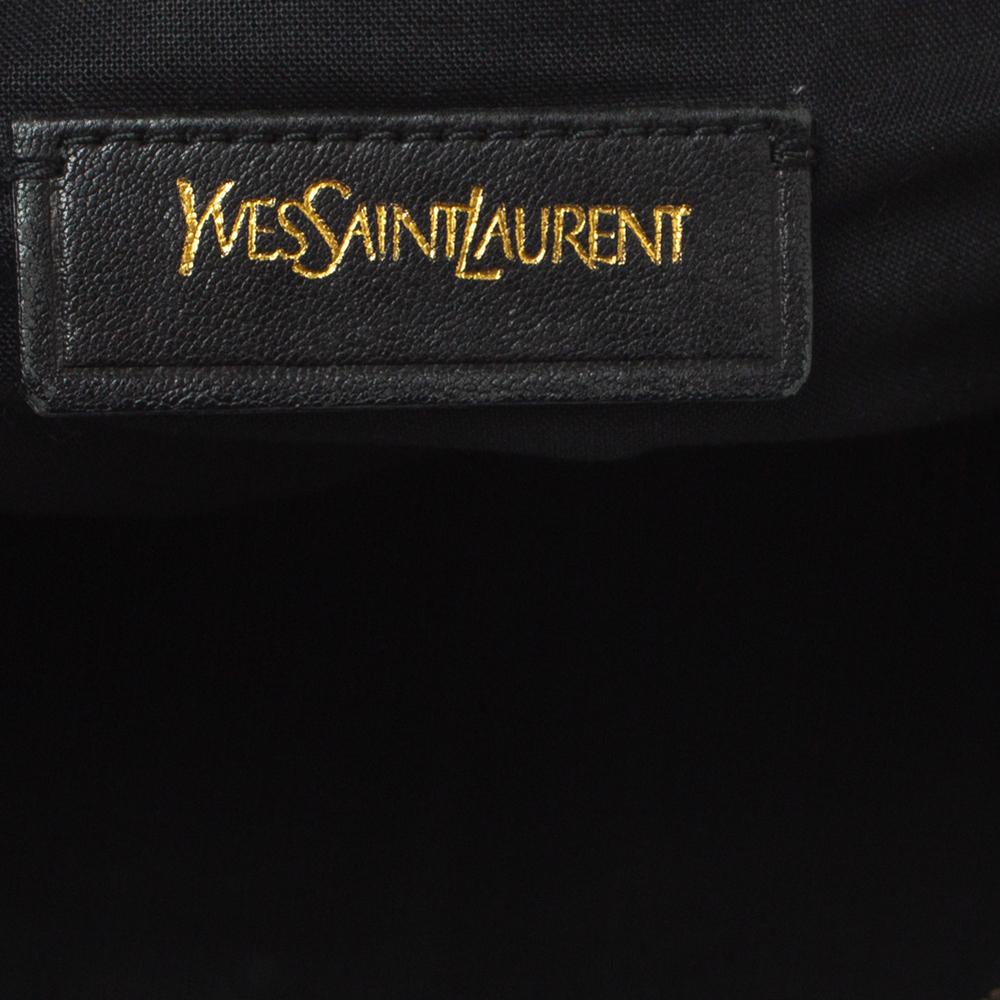 Saint Laurent Black Leather Small Cabas Chyc Tote 4
