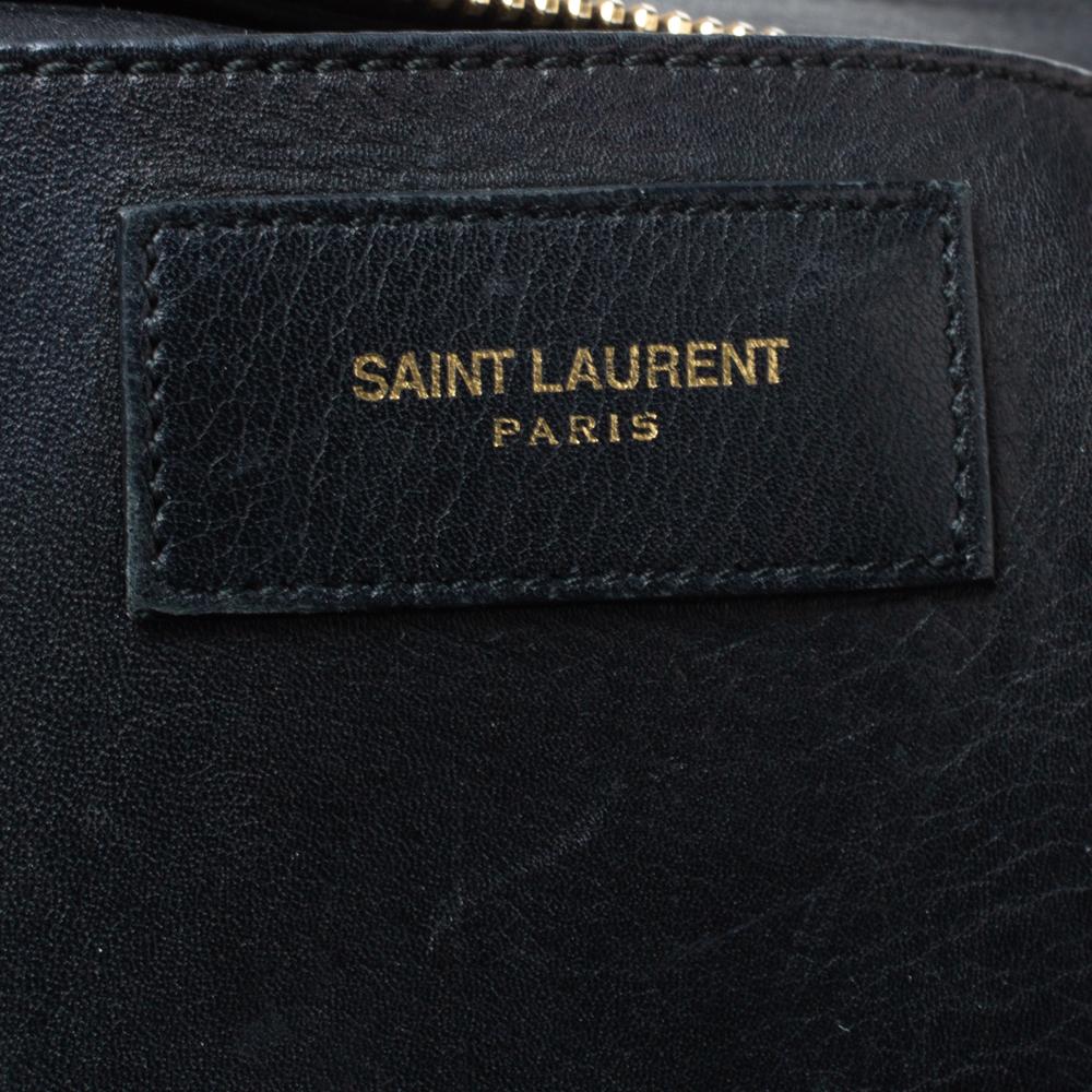 Saint Laurent Black Leather Small Cabas Ligne Y Tote 1
