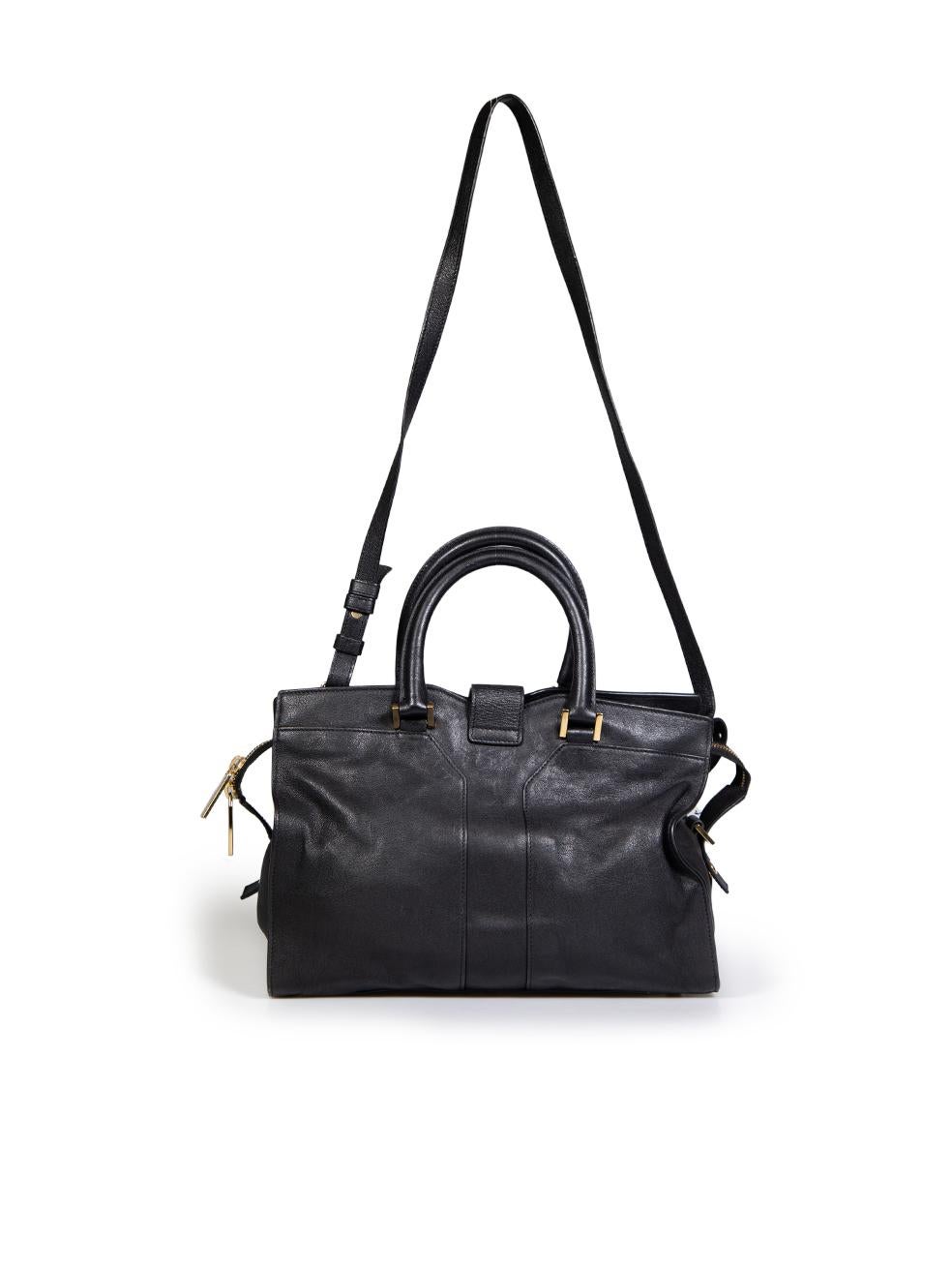 Saint Laurent Black Leather Small Chyc Cabas Tote In Excellent Condition For Sale In London, GB