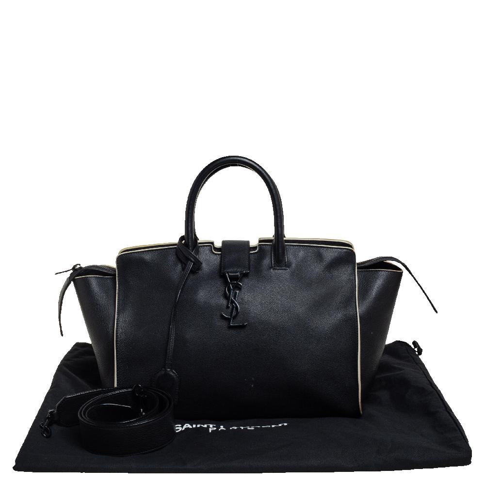 Saint Laurent Black Leather Small Downtown Cabas Tote 5