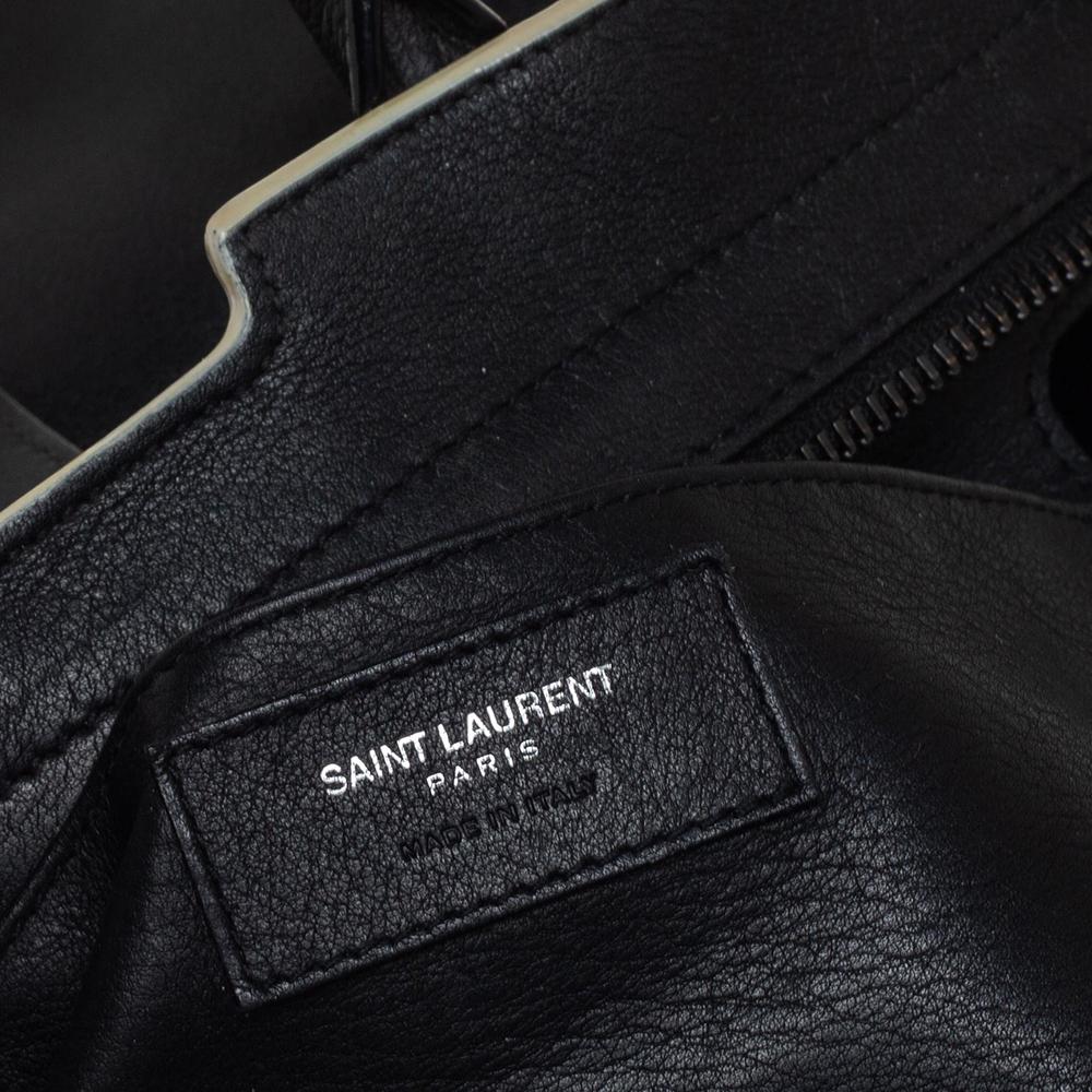 Saint Laurent Black Leather Small Downtown Cabas Tote In Fair Condition In Dubai, Al Qouz 2