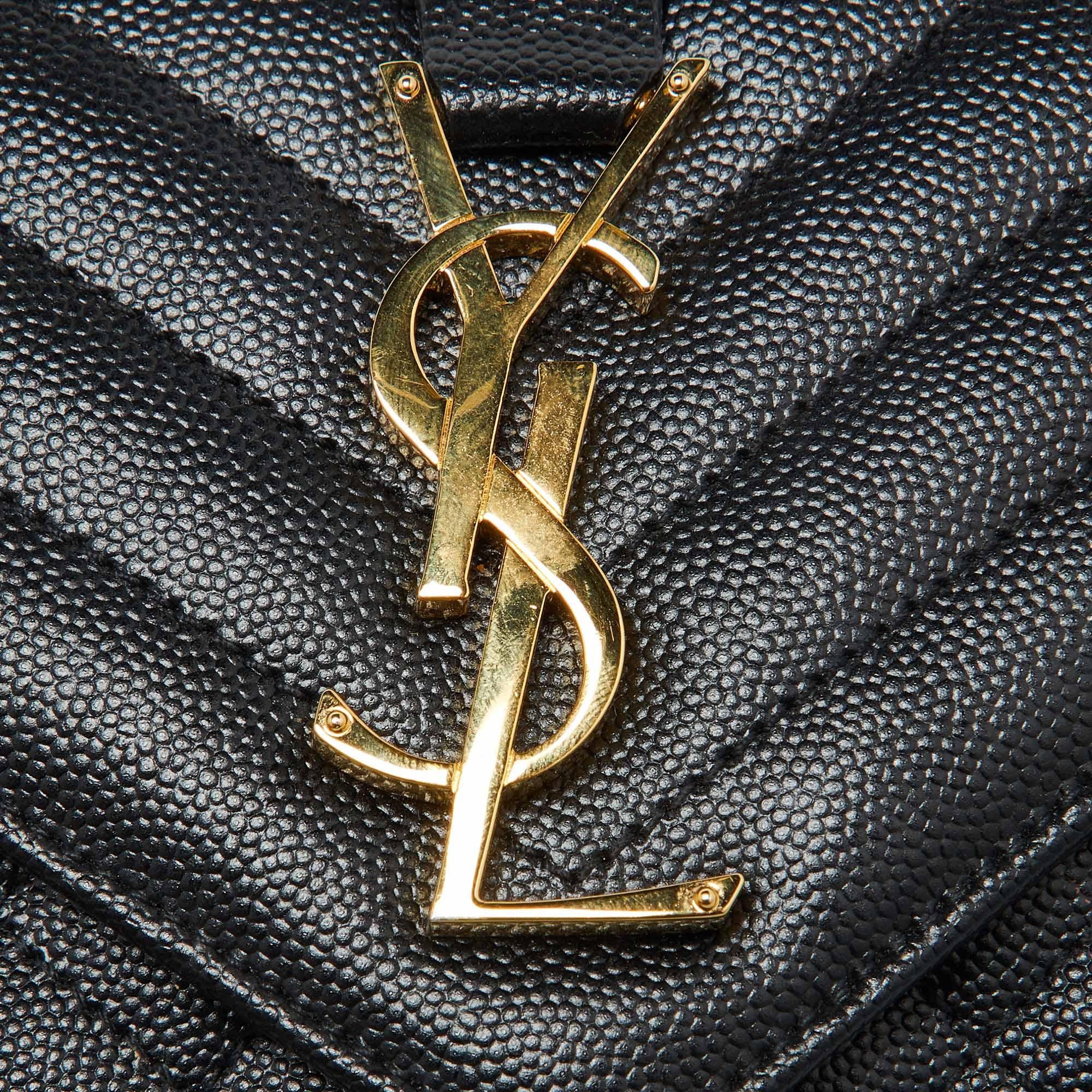 Saint Laurent Black Leather Small Envelope Flap Shoulder Bag 1