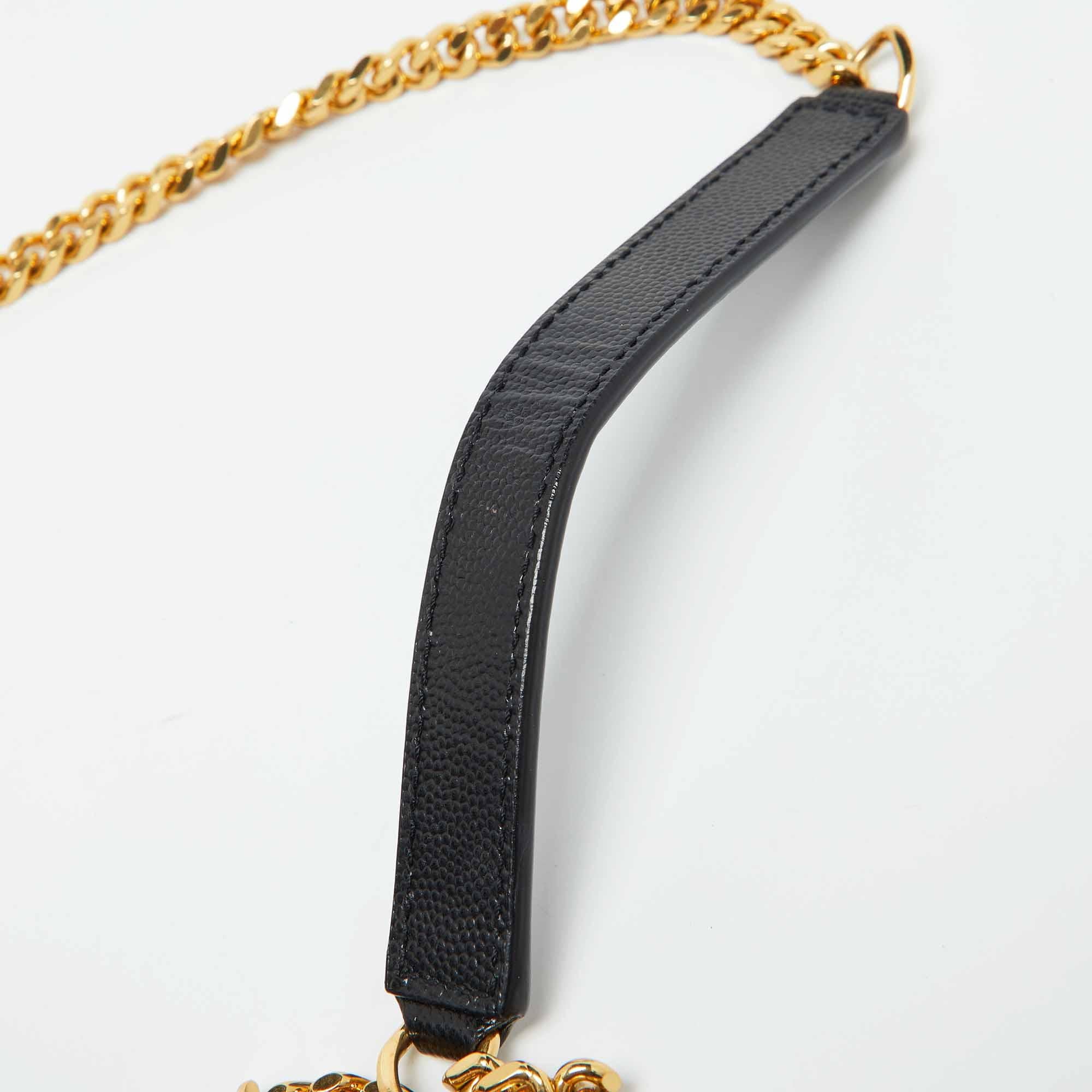Saint Laurent Black Leather Small Envelope Flap Shoulder Bag 3