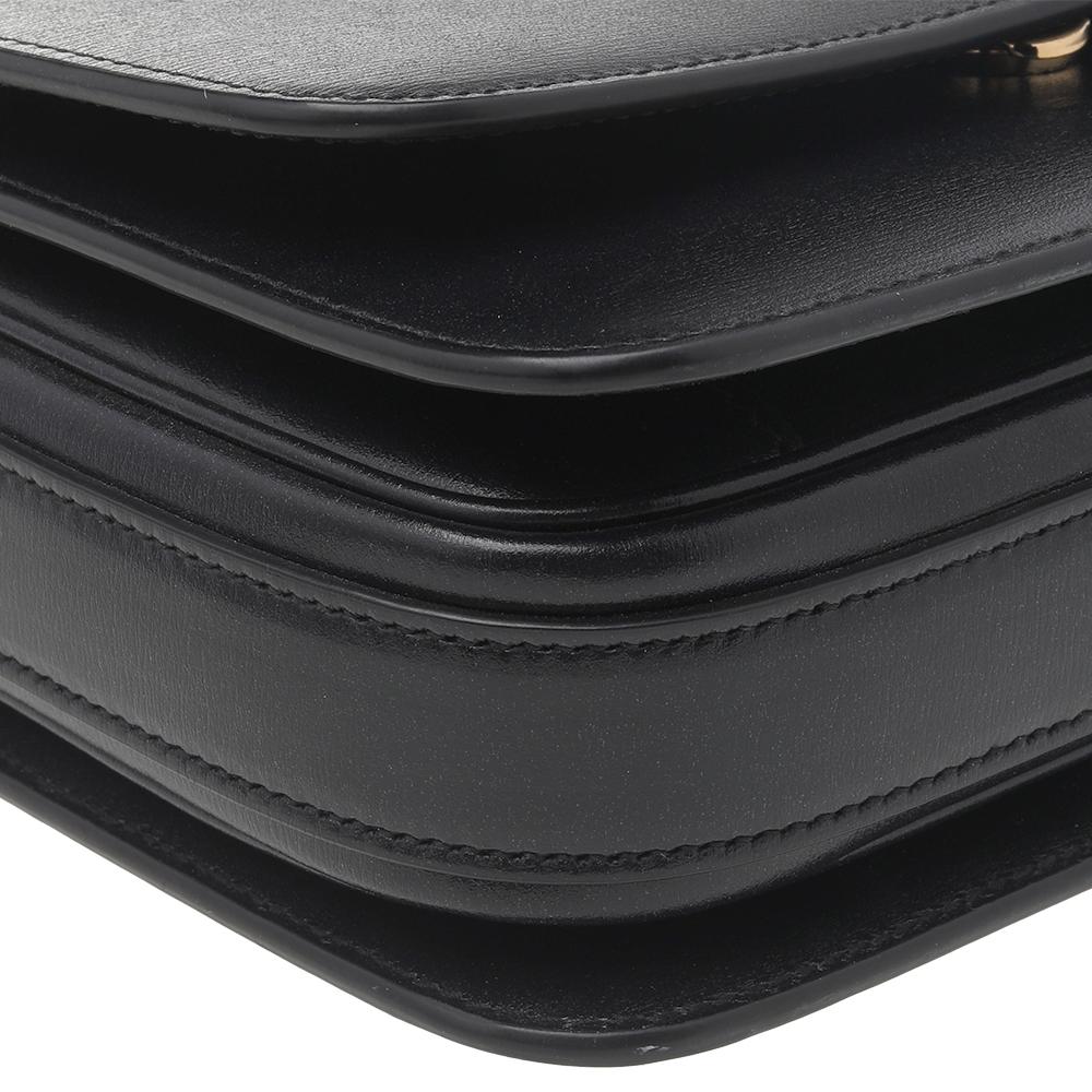 Saint Laurent Black Leather Small Le 61 Saddle Bag 3