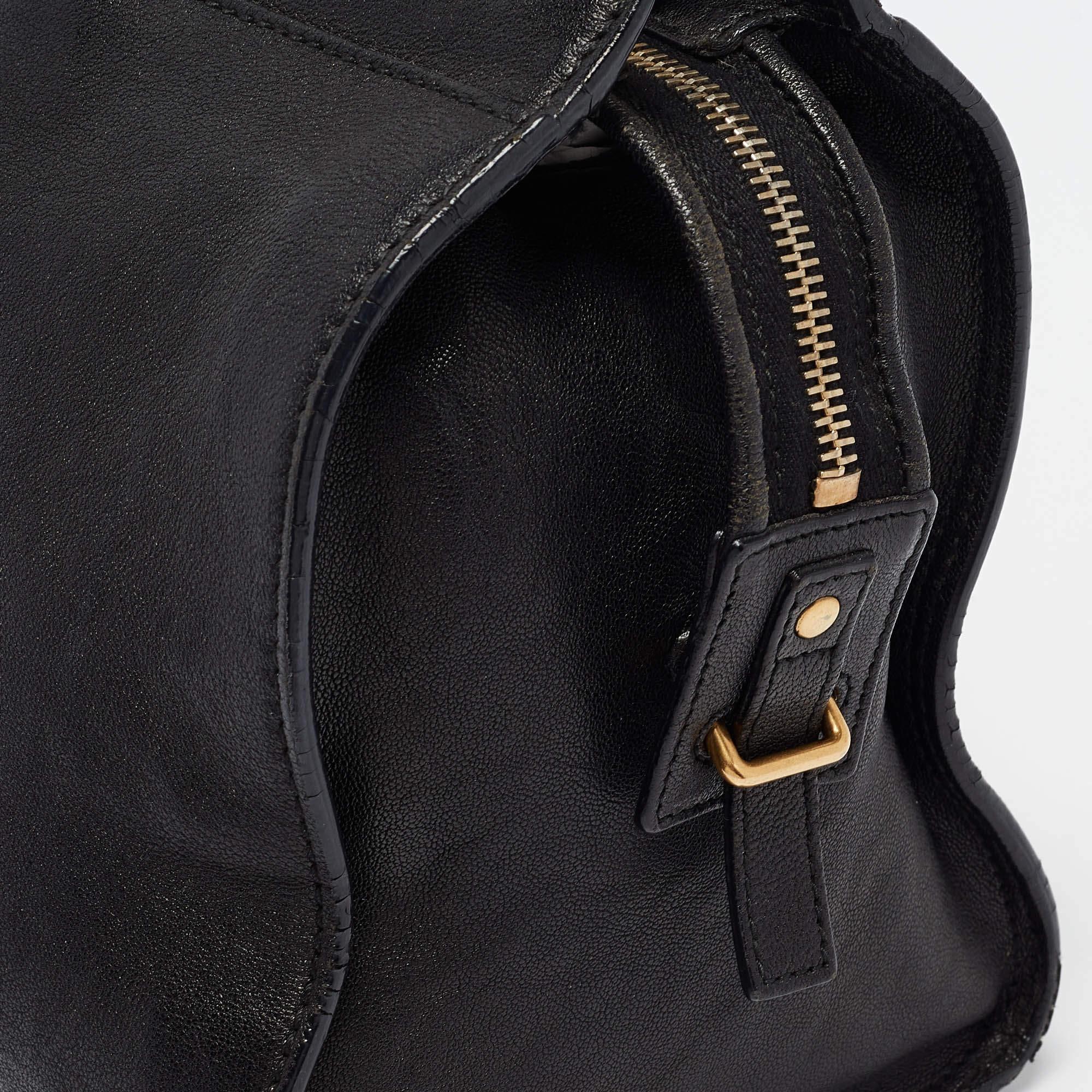 Saint Laurent Black Leather Small Ligne Y Cabas Chyc Tote 3