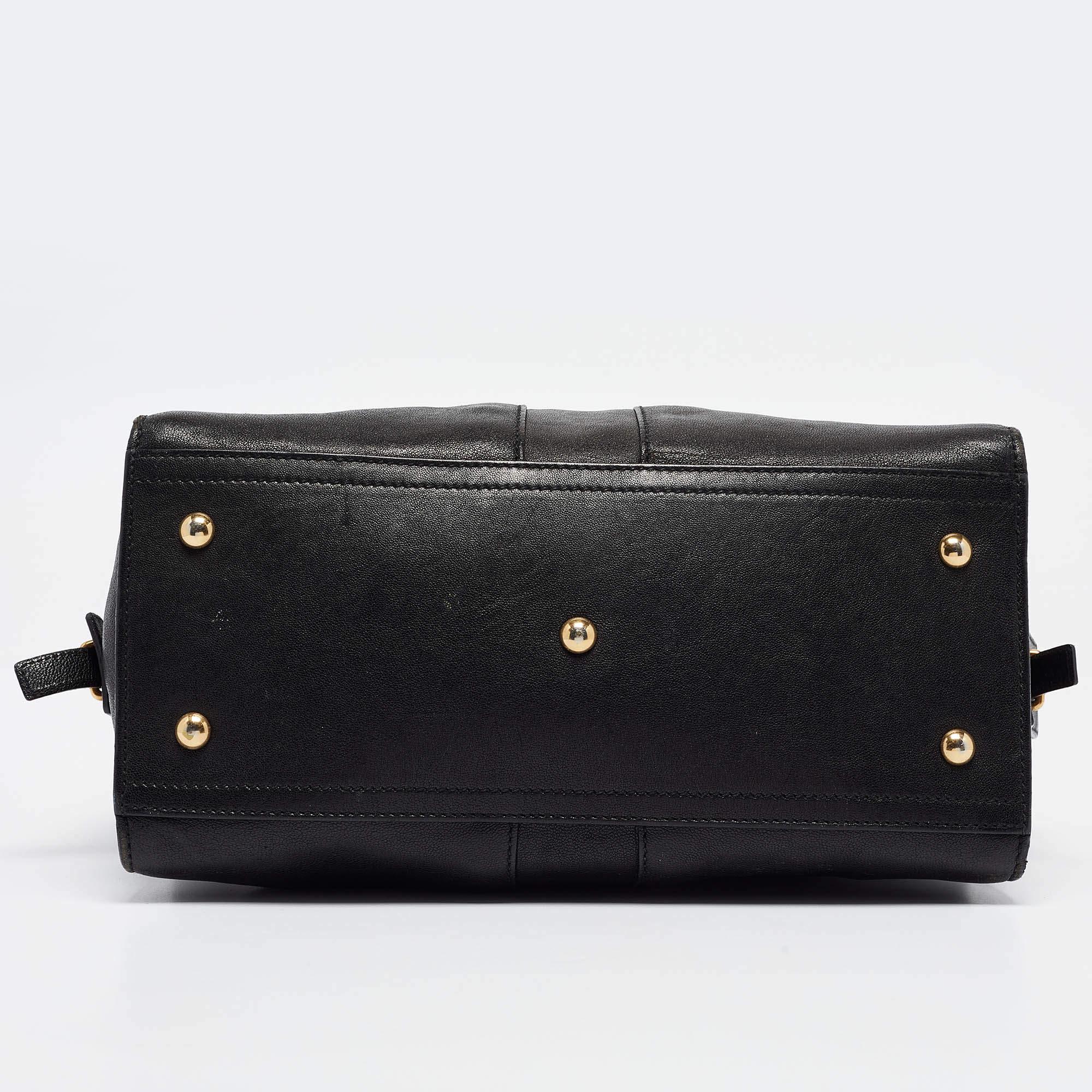 Saint Laurent Black Leather Small Ligne Y Cabas Chyc Tote 5