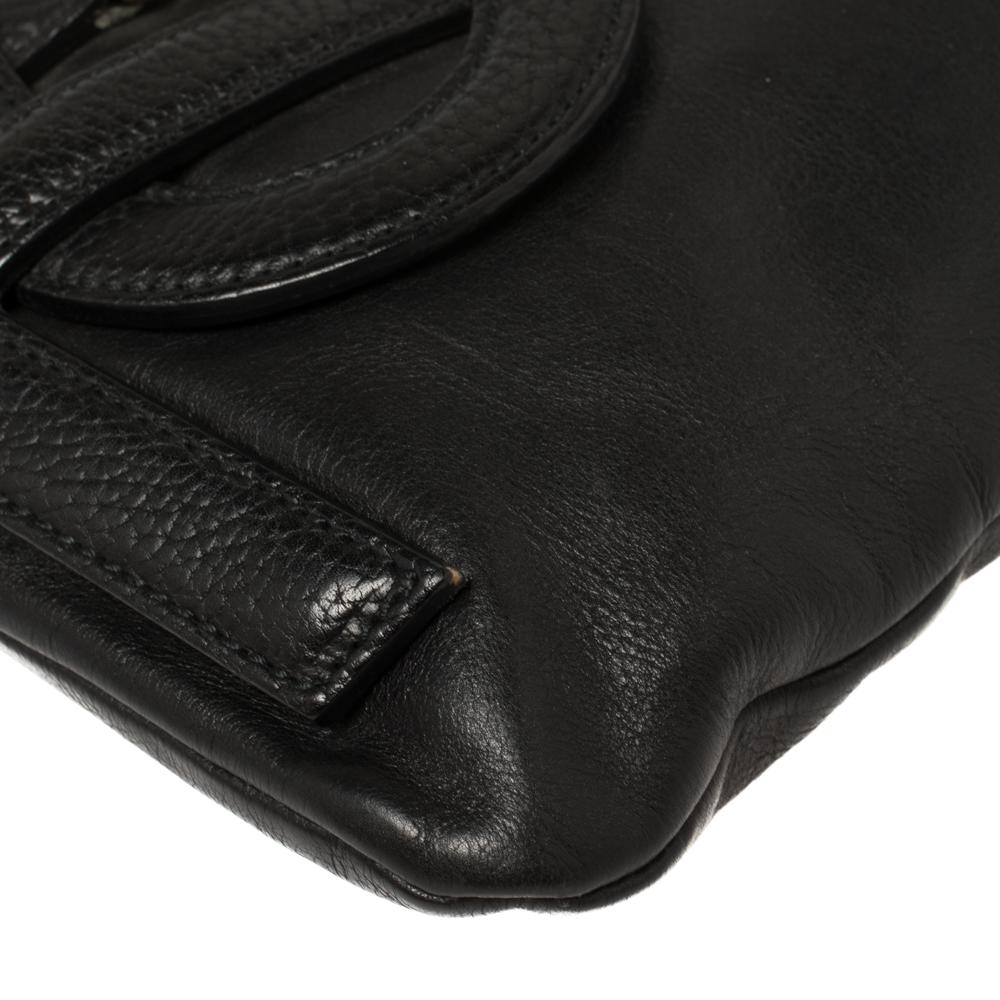 Saint Laurent Schwarzes Leder Kleine Vavin Messenger Bag 6