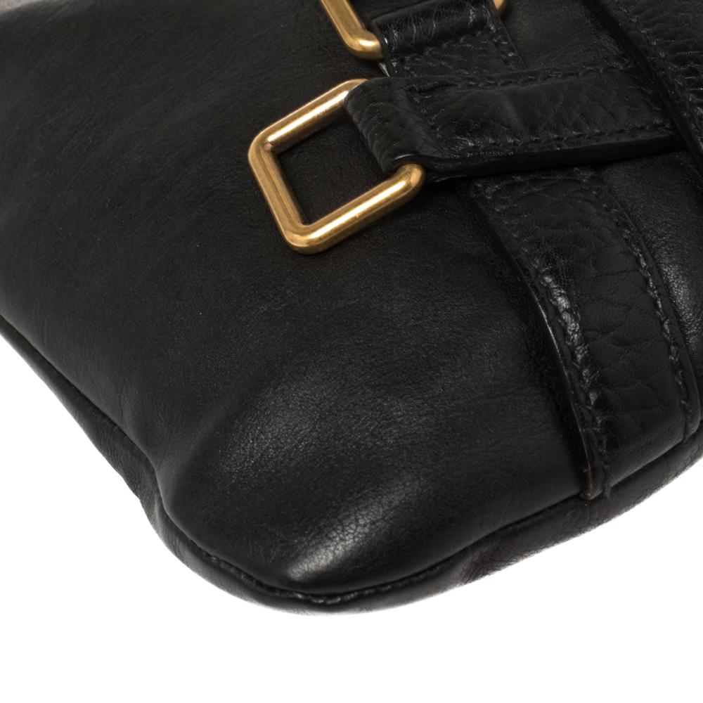Saint Laurent Schwarzes Leder Kleine Vavin Messenger Bag 7
