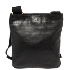 Saint Laurent Schwarzes Leder Kleine Vavin Messenger Bag