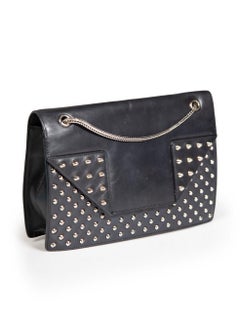 Saint Laurent Black Leather Studded Betty Bag