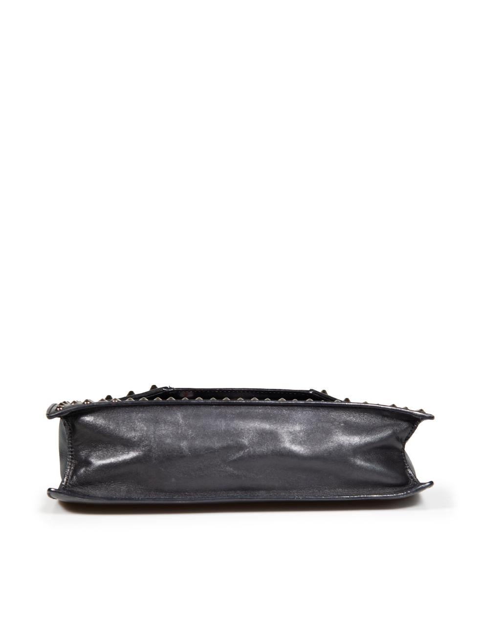 Women's Saint Laurent Black Leather Studded Betty Bag For Sale
