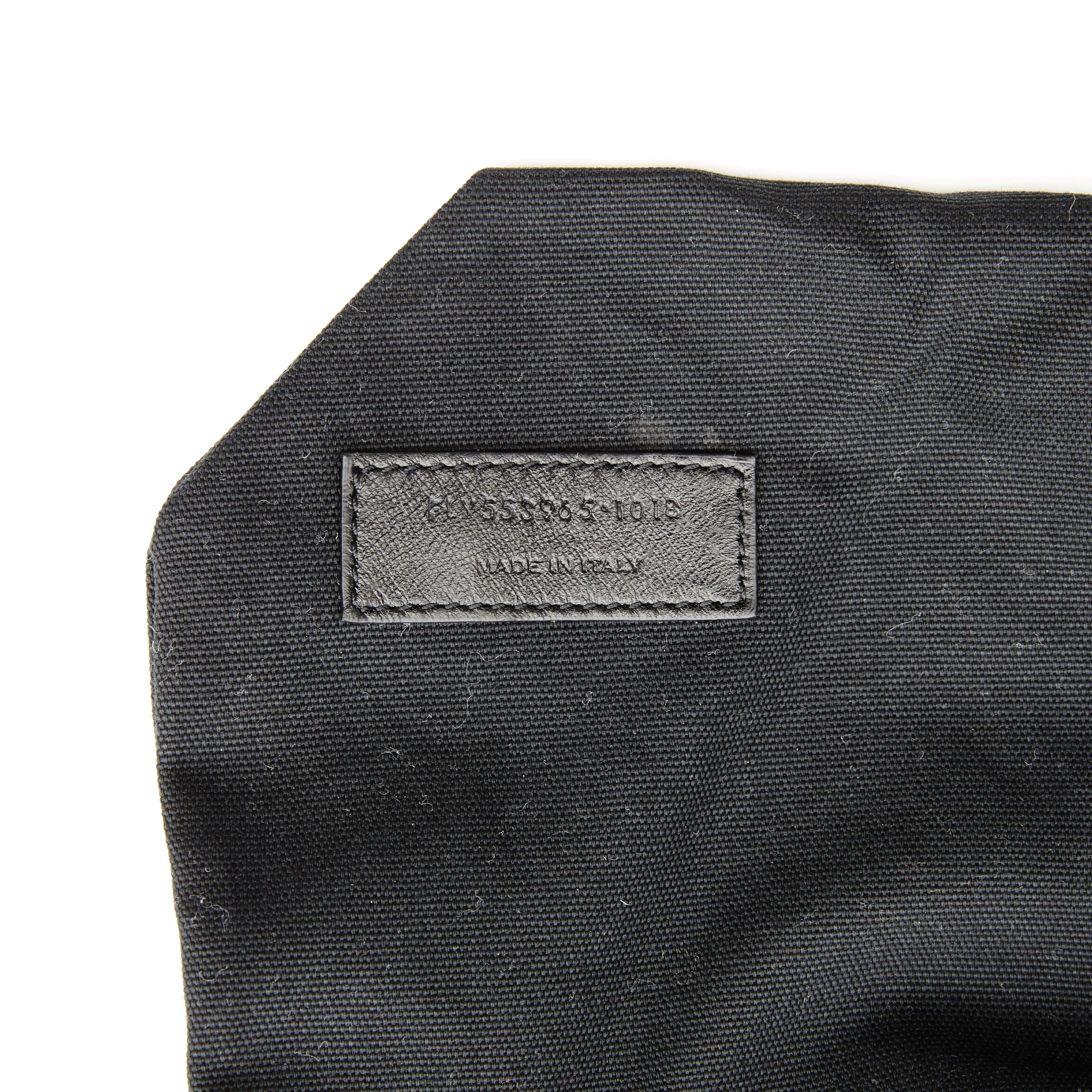 Saint Laurent Black Leather Studded Gym Duffle Bag For Sale 1