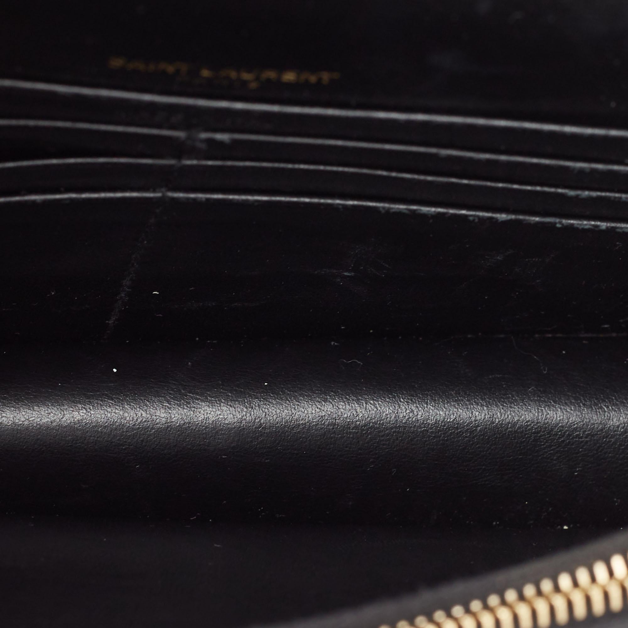 Saint Laurent Black Leather Sunset Top Handle Bag 8
