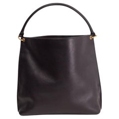 SAINT LAURENT Sac porté à l'épaule TAG MEDIUM HOBO en cuir noir