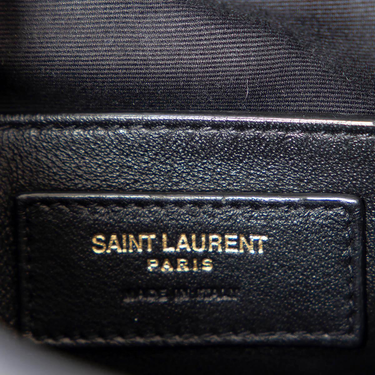 SAINT LAURENT black leather TALITHA Bucket Shoulder Bag 3