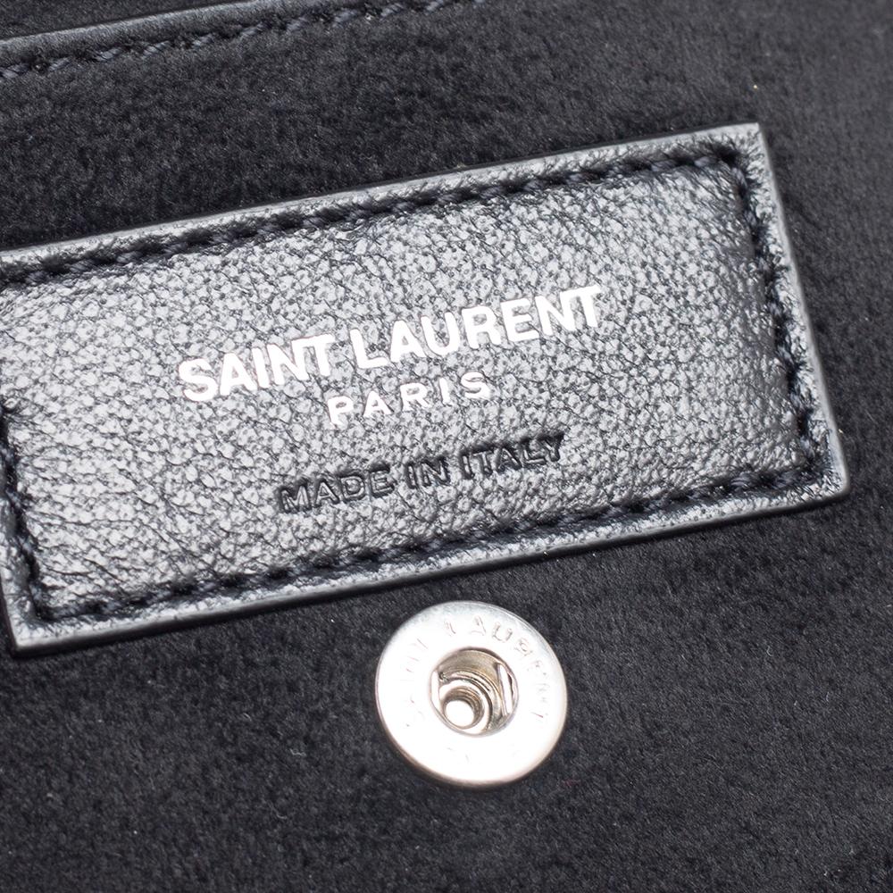 Saint Laurent Black Leather Teddy Bucket Bag 2