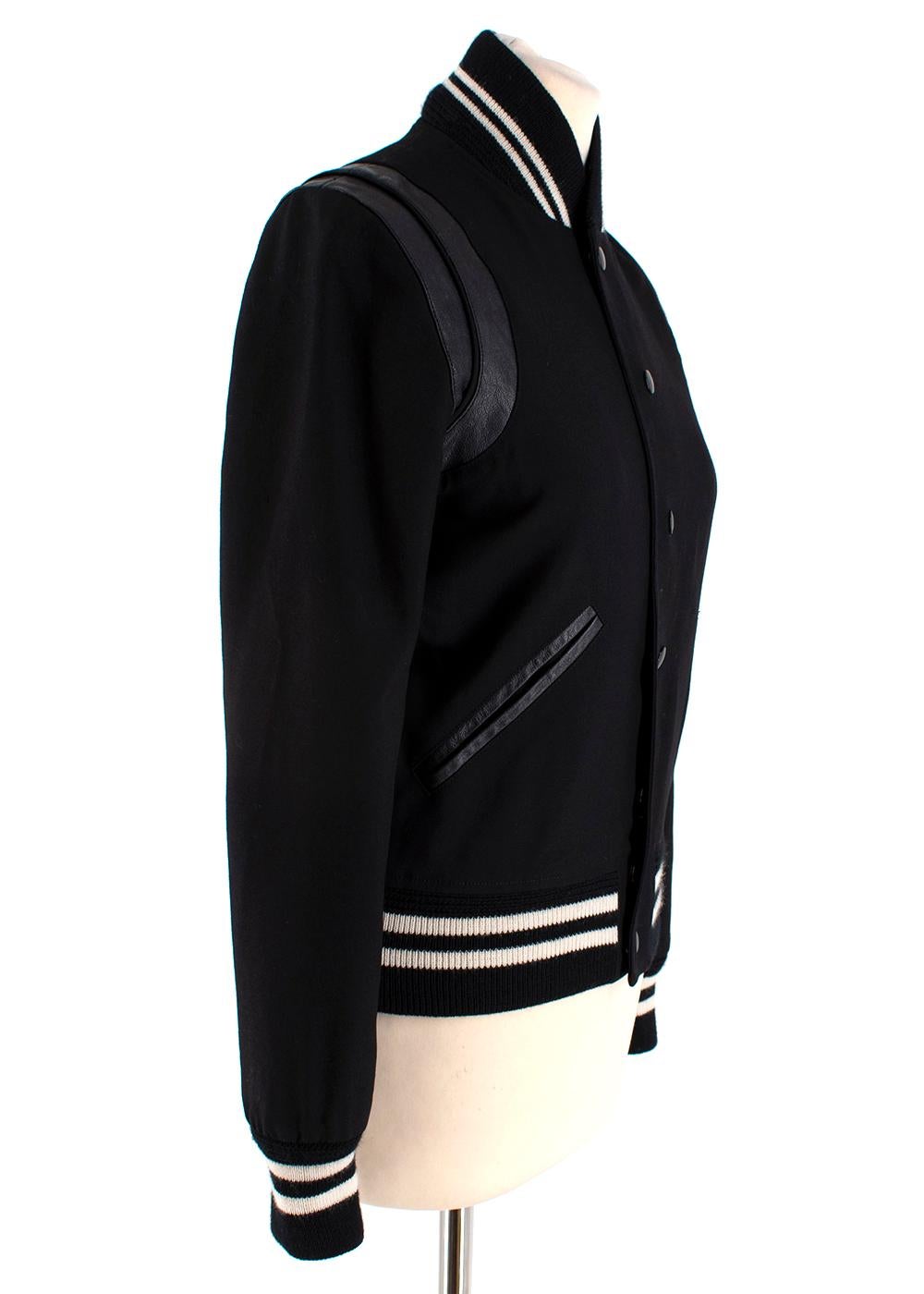 saint laurent paris varsity jacket