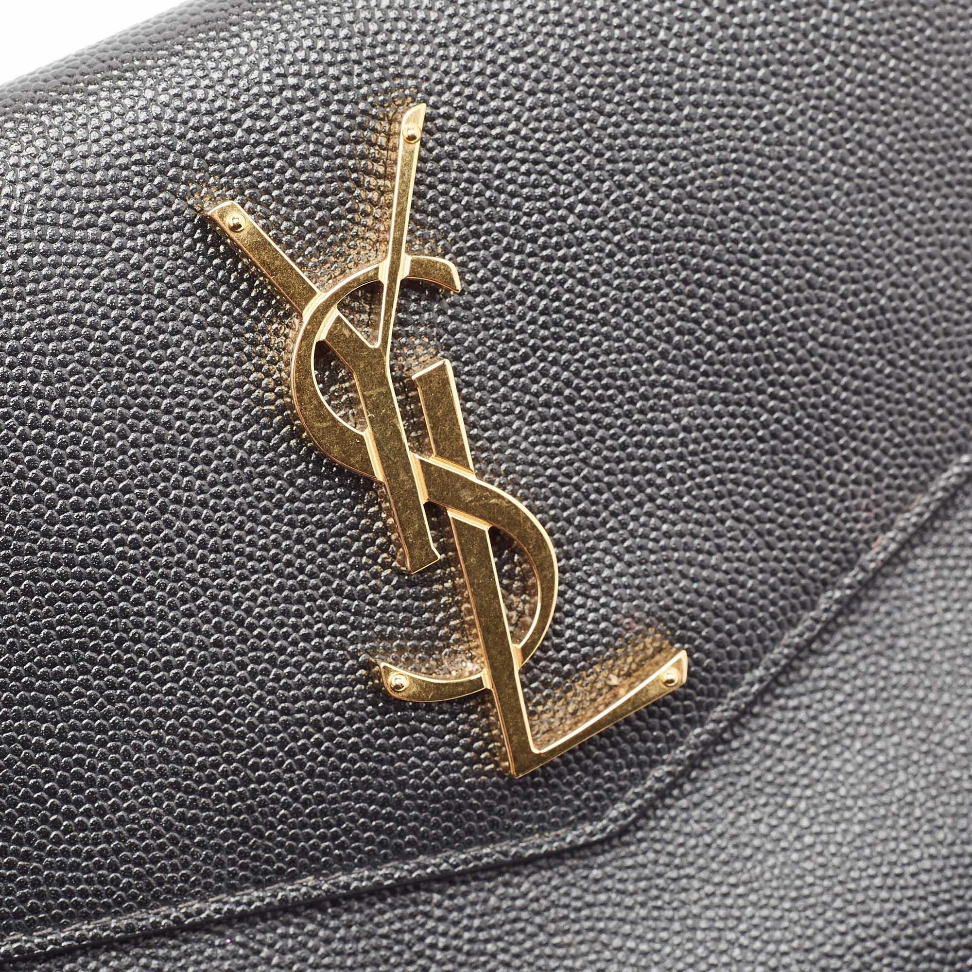 Saint Laurent Black Leather Uptown Pouch 2