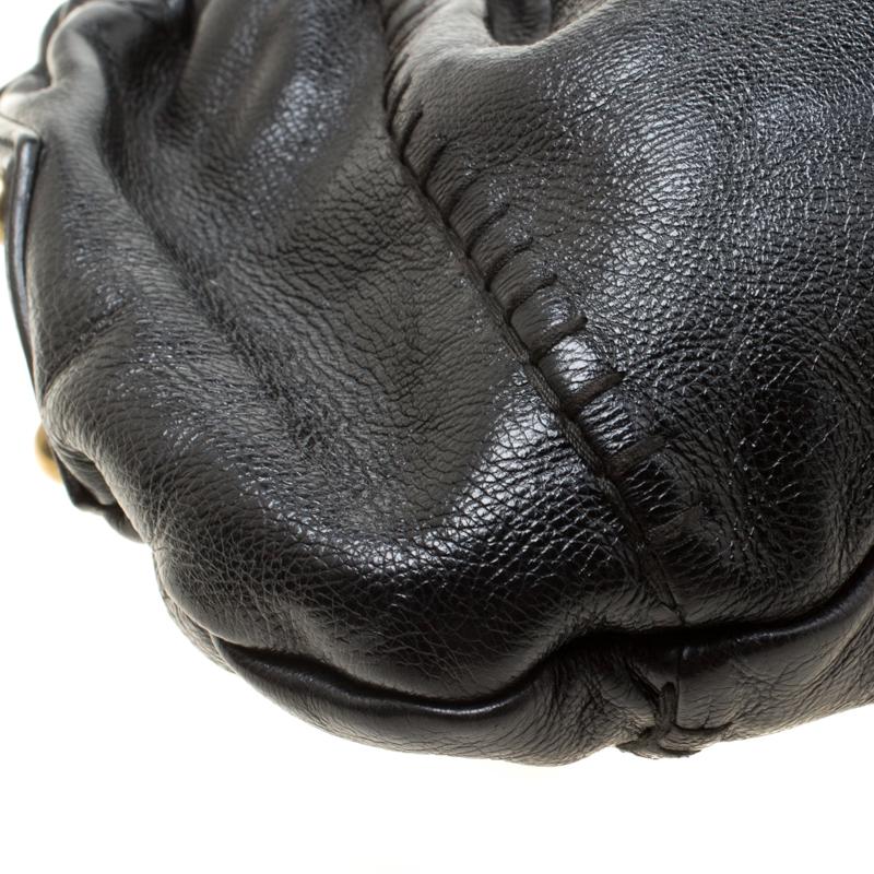 Saint Laurent Black Leather Vincennes Mombasa Hobo 6