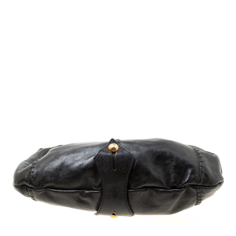 Saint Laurent Black Leather Vincennes Mombasa Hobo 1